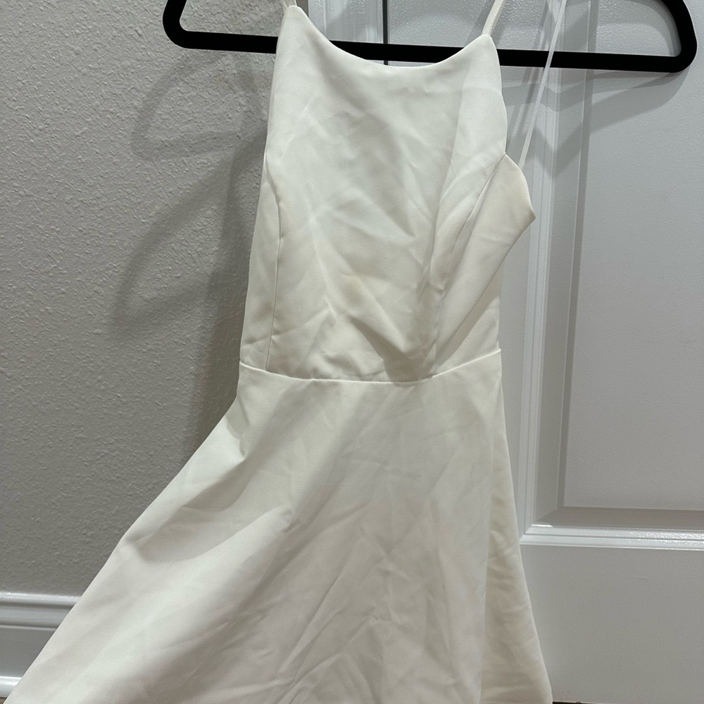 Lulu's Cream Strapless Dress